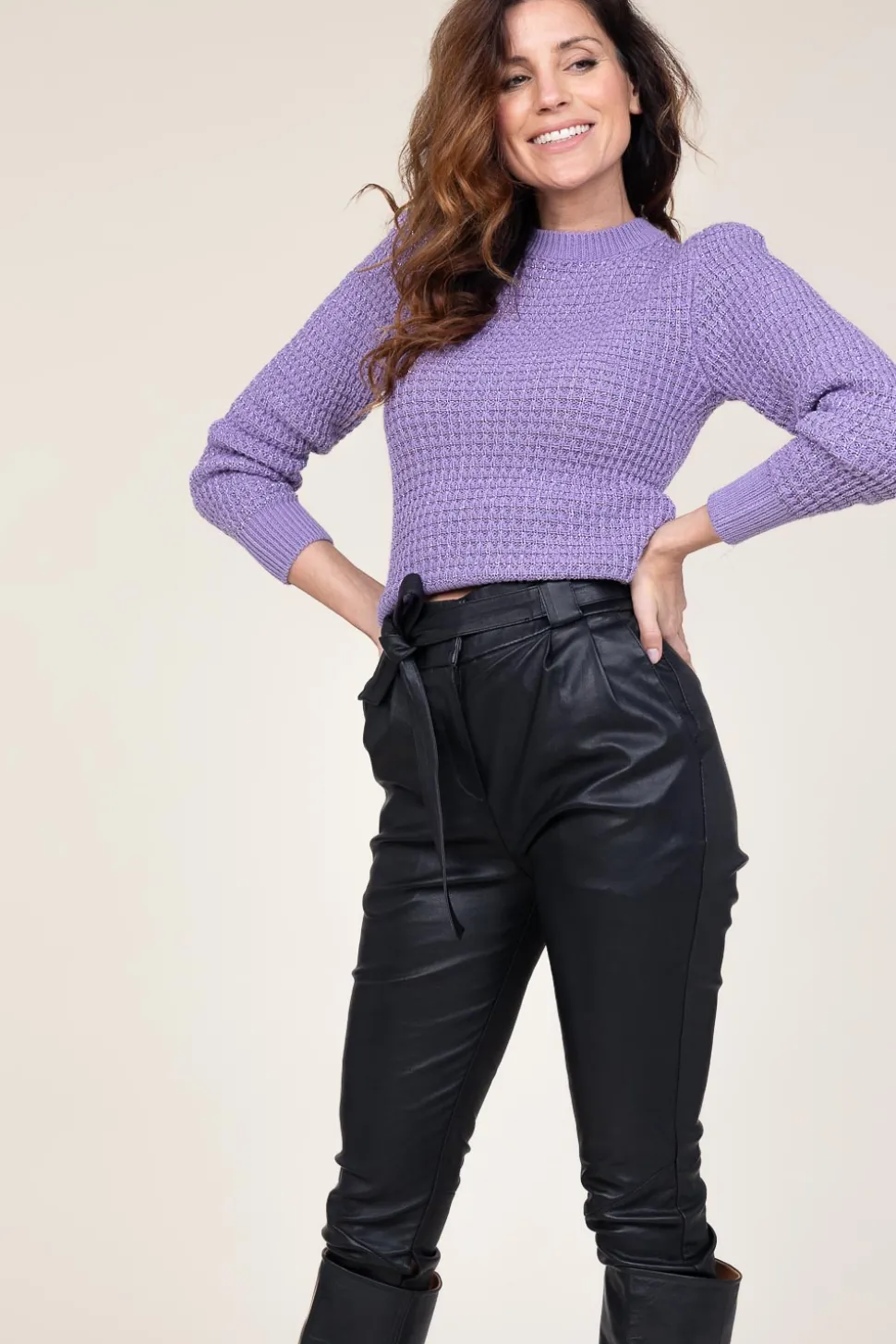 Sale Ibana Soft Knitted Sweater With Lurex Tieke | Purple... | | Little Soho