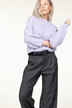 Sale Dante 6 Soft Openback Alpaca Sweater Ullysa | Purple... | | Little Soho