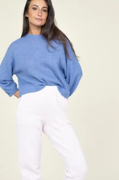 Fashion Dante 6 Soft Openback Alpaca Sweater Ullysa | Blue... | | Little Soho