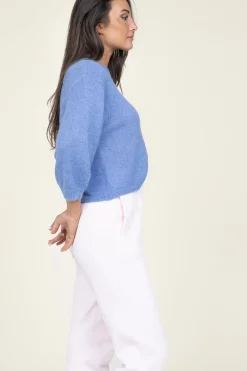 Fashion Dante 6 Soft Openback Alpaca Sweater Ullysa | Blue... | | Little Soho