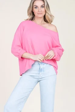 Store American Vintage Soft Oversized Sweater Hapylife | Pink... | | Little Soho