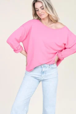Store American Vintage Soft Oversized Sweater Hapylife | Pink... | | Little Soho