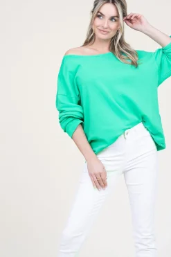 Best Sale American Vintage Soft Oversized Sweater Hapylife | Green... | | Little Soho