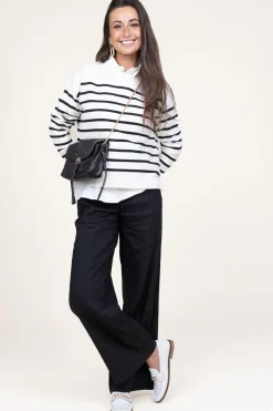 Sale CC Heart Soft Striped Sweater Collins | Black White... | | Little Soho