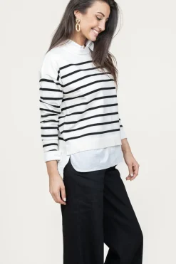 Sale CC Heart Soft Striped Sweater Collins | Black White... | | Little Soho