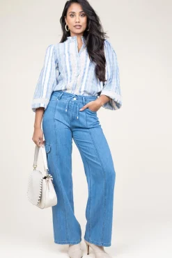 Discount Dante 6 Soft Tencel Denim Cargo Pants Blustery | Blue... | | Little Soho