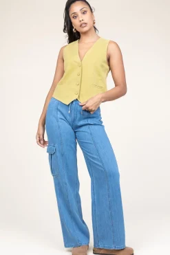 Discount Dante 6 Soft Tencel Denim Cargo Pants Blustery | Blue... | | Little Soho