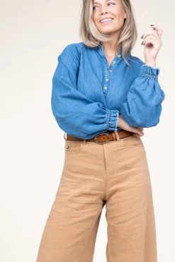 Flash Sale Dante 6 Soft Tencel Denim Top Leah | Blue... | | Little Soho