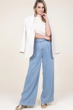 Best Aaiko Soft Tencel Pleated Pants Fredrique | Blue... | | Little Soho