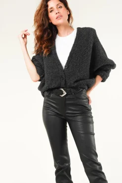 Best Sale American Vintage Soft Wool Mix Cardigan Zolly | Dark Grey... | | Little Soho