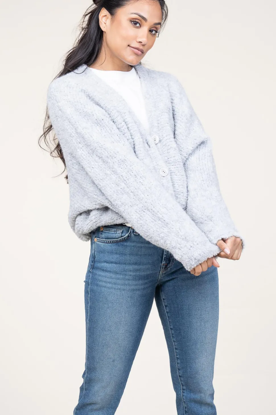 Sale American Vintage Soft Wool Mix Cardigan Zolly | Grey... | | Little Soho