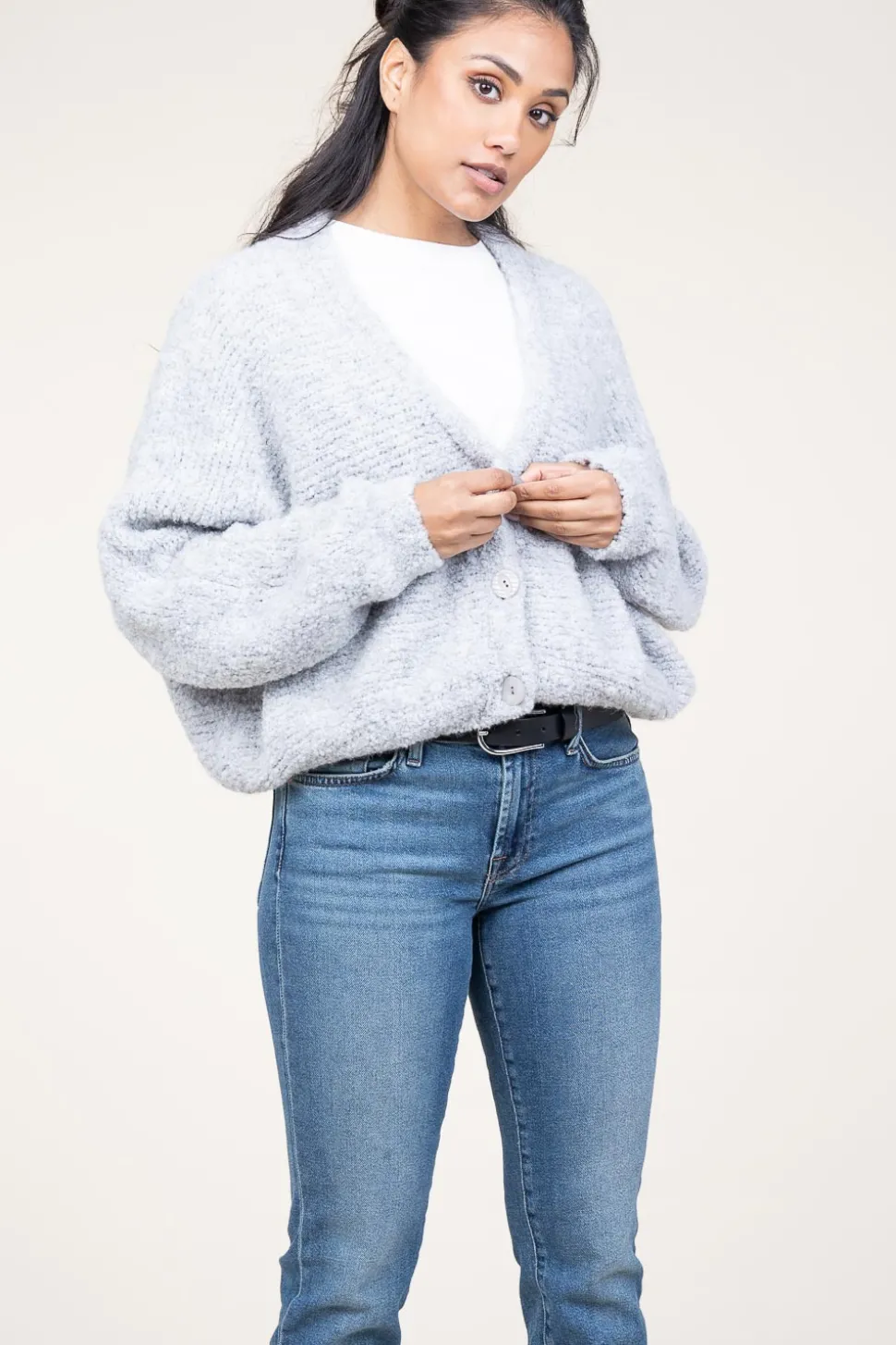 Sale American Vintage Soft Wool Mix Cardigan Zolly | Grey... | | Little Soho