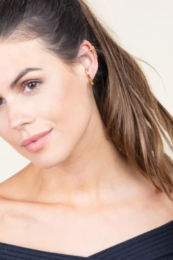 Clearance Bandhu Stainless Steel Gold Plated Oorbellen In Ear | Gold... | | Little Soho