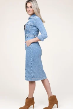 Outlet 7 For All Mankind Stretch Denim Dress Luxe | Blue... | | Little Soho