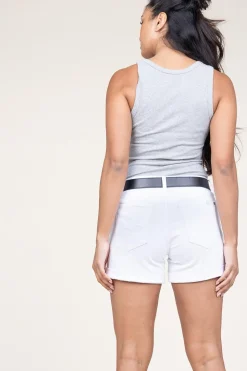 New 7 For All Mankind Stretch Denim Short Roll | White... | | Little Soho