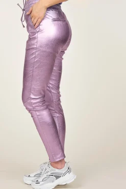Shop Ibana Stretch Leather Metallic Legging Poggy | Purple... | | Little Soho
