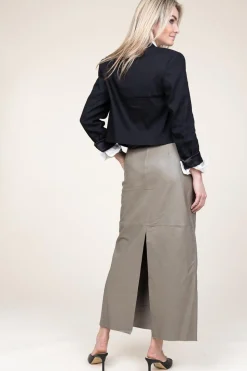 Fashion Alter Ego Stretch Leather Pencil Skirt Lori | Green... | | Little Soho