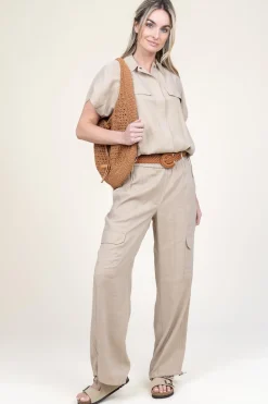 Store Dante 6 Stretch Linen Mix Trousers Zach | Natural... | | Little Soho