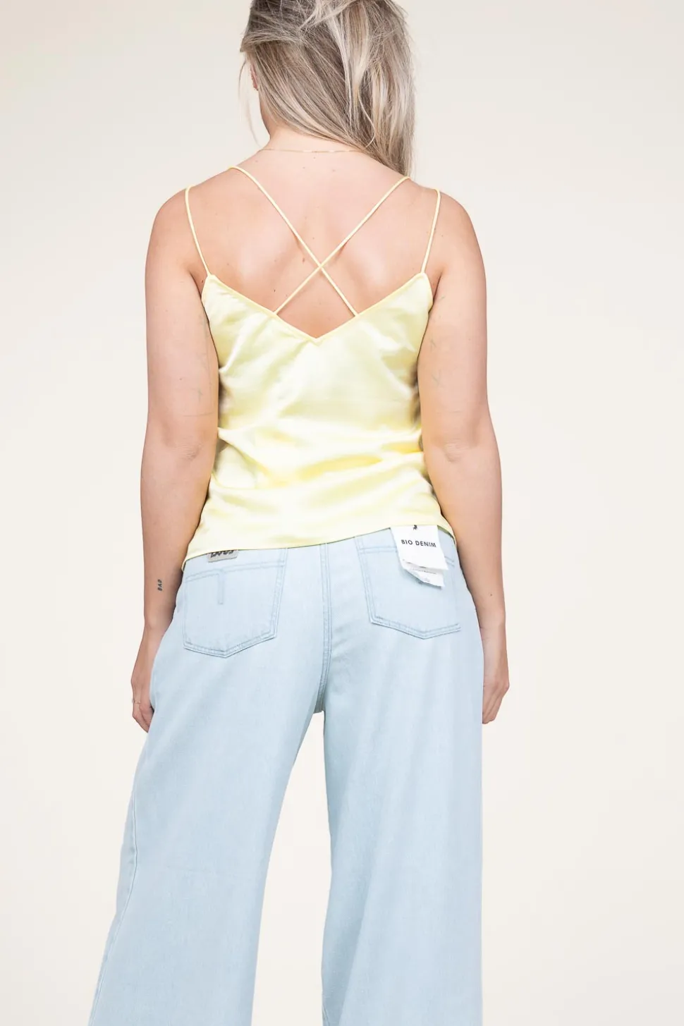 Sale Dante 6 Stretch Satin Top Obu | Yellow... | | Little Soho
