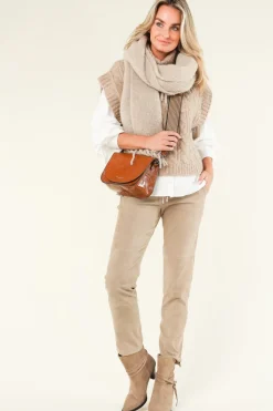 Fashion STUDIO AR Stretch Suede Jogger Noami | Taupe... | | Little Soho