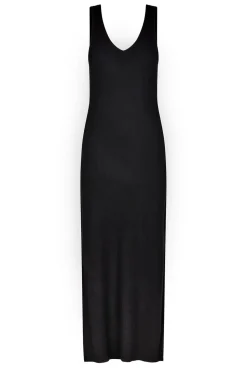 Online Second Female Stretch Tricot Maxi Dress Como | Black... | | Little Soho