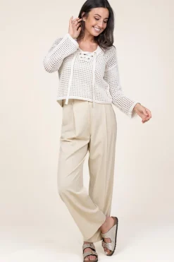 Fashion ba&sh Stretch Trousers Gona | Natural... | | Little Soho