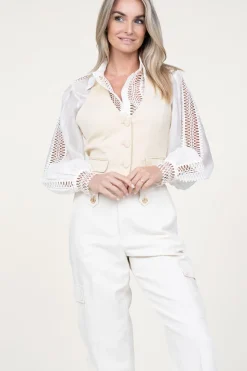 Flash Sale ba&sh Stretch Waistcoat Good | Natural... | | Little Soho