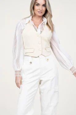 Flash Sale ba&sh Stretch Waistcoat Good | Natural... | | Little Soho