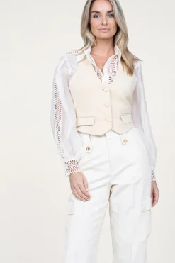 Flash Sale ba&sh Stretch Waistcoat Good | Natural... | | Little Soho