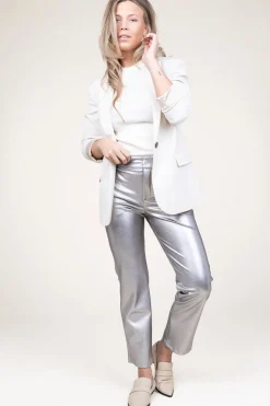 Sale D-ETOILES CASIOPE Stretchy Metallic Pants Great | Silver... | | Little Soho