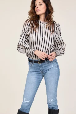 Best Co'Couture Striped Blouse Sadie | Natural... | | Little Soho