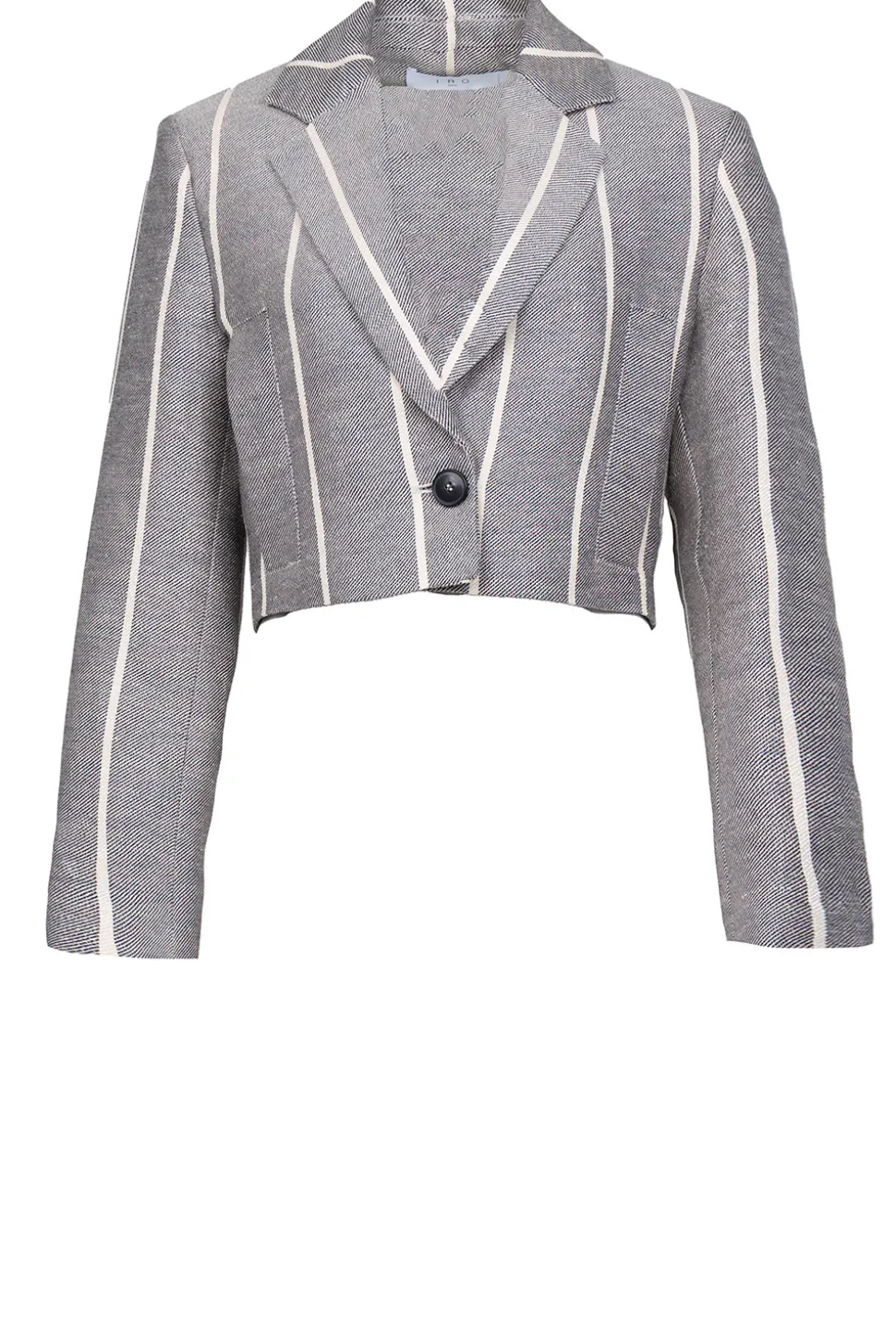 Cheap IRO Striped Cropped Blazer Dupa | Navy/Ecru... | | Little Soho