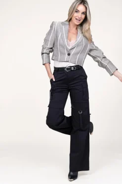 Cheap IRO Striped Cropped Blazer Dupa | Navy/Ecru... | | Little Soho