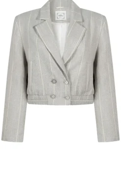 Best Sale Aaiko Striped Cropped Blazer Mille | Grey... | | Little Soho