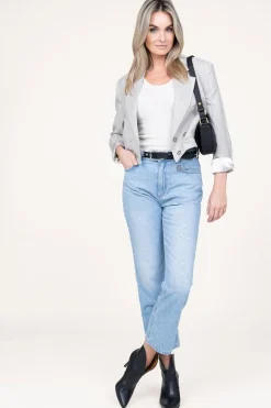 Best Sale Aaiko Striped Cropped Blazer Mille | Grey... | | Little Soho