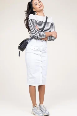 Best ba&sh Striped Top Palki | Natural... | | Little Soho