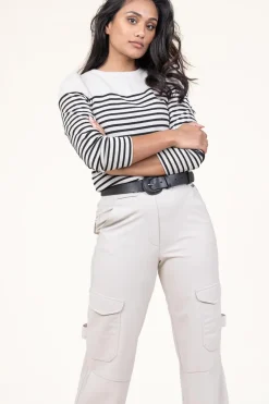 Best ba&sh Striped Top Palki | Natural... | | Little Soho