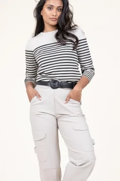 Best ba&sh Striped Top Palki | Natural... | | Little Soho