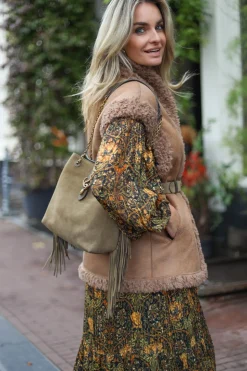 Cheap Vanessa Bruno Suede Fringe Bag Cleo Large | Green... | | Little Soho