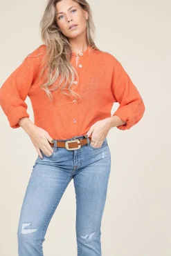 New Dante 6 Super Soft Alpaca Cardigan Lando | Orange... | | Little Soho