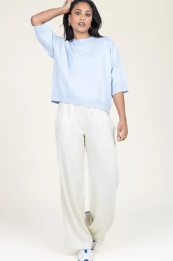 Best Sale STUDIO AR Super Soft Sweater Isidre | Blue... | | Little Soho