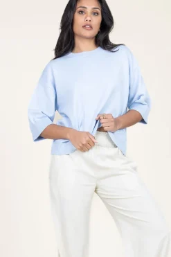 Best Sale STUDIO AR Super Soft Sweater Isidre | Blue... | | Little Soho