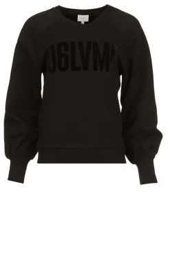 Shop Dante 6 Sweater With Balloon Sleeves Love Me | Black... | | Little Soho