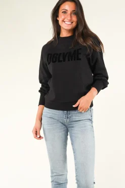 Shop Dante 6 Sweater With Balloon Sleeves Love Me | Black... | | Little Soho