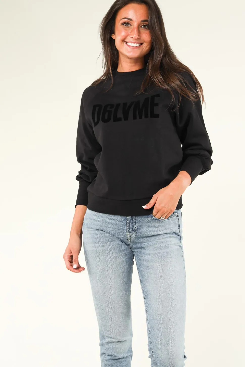 Shop Dante 6 Sweater With Balloon Sleeves Love Me | Black... | | Little Soho