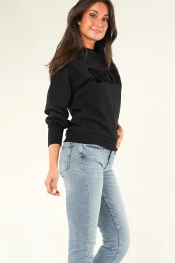 Shop Dante 6 Sweater With Balloon Sleeves Love Me | Black... | | Little Soho
