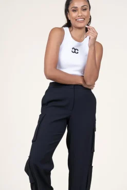 Shop Co'Couture Tanktop With Logo Sahara | White... | | Little Soho