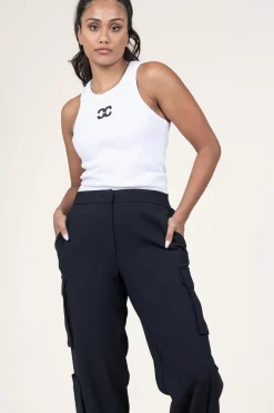 Shop Co'Couture Tanktop With Logo Sahara | White... | | Little Soho