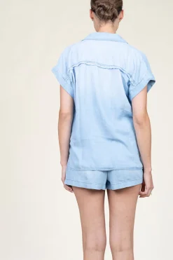 Flash Sale Bella Dahl Tencel Blouse Lilly | Blue... | | Little Soho