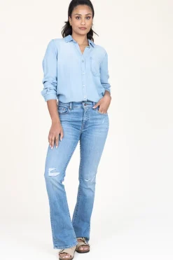 Sale Bella Dahl Tencel Blouse Tara | Blue... | | Little Soho